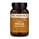 Dr. Mercola Organic Maca supplément alimentaire gélatinisé, 30 portions (60 capsules), non OGM, sans gluten, sans soja, bio USDA