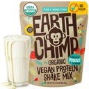 EarthChimp poudre de protéines végétales organiques - avec probiotiques - Non OGM, sans produits laitiers, sans lactosérum, à base de plantes poudre de protéines pour les femmes et les hommes, sans gluten - 26 portions 32 Oz (Plain et non sucré) Non Scoop