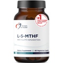 Conceptions pour la santé L 5-MTHF - supplément de méthylfolate de L Quatrefolic 5mg (8500 DFE) - supplément de folate de méthyle pour les femmes et les hommes - soutient la méthylation - non-OGM, sans gluten (60 capsules)