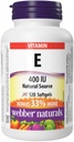 Webber Naturals Vitamine E Source naturelle Softgel, 400 UI-120 Softgels
