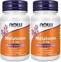 MAINTENANT Suppléments, Mélatonine 3 mg, Récupérateur radicalaire libre*, Cycle de sommeil sain*, 90 Lozenges à croquer (paquet de 2)