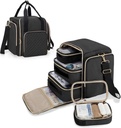 Grand sac de médecine LUXJA avec 4 caisses amovibles intérieures, sac de rangement multifonctionnel en médecine (convient à la maison ou au voyage), noir