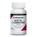 Kirkman - Acetyl L-Carnitin 250 mg - 90 Kapseln - Unterstützt erhaltene Zellenergieproduktion - Allergiker