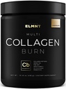 ELMNT Premium Colagène de chocolat pour les femmes Perte de poids et beauté w. Probiotiques, vinaigre de cidre de pomme, KSM66, acide hyaluronique, biotine et breveté Multi collagène Peptides Poudre de protéines - Colageno Hidrolizado pour les femmes