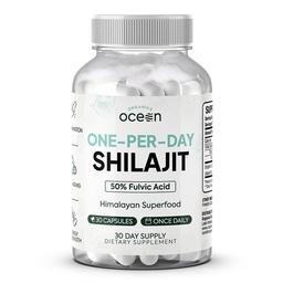 Bios Ocean One-Per-Day Shilajit für Männer und Frauen - Natürliche Shilajit Ergänzung für Alter-Defying, Knochenstärke, Hormonunterstützung und mehr - 30 Shilajit Kapseln