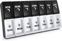 7 Day Pill Organizer 2 Times a Day, Large Weekly AM PM Pill Box, Day Night Medicine Organizer, Pill Case Twice A Day, Pill Container
