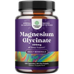 Supplément Glycinate de Magnésium pur 400mg par portion - Capsules de magnésium chélaté à haute absorption végane pour les femmes et les hommes avec 400mg élémentaire pour le sommeil d'humeur et le soutien à la relaxation - 120 Compte