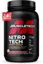Whey Protein Powder , MuscleTech Nitro-Tech Whey Gold Protein Powder , Whey Protein Isolate Smoothie Mix , Protein Powder for Women & Men, Erdbeerprotein Powder, 2 lbs (28 Serv)-Package variiert