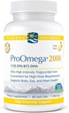 Nordic Naturals ProOmega 2000, Saveur de citron - 2150 mg Oméga-3 - 60 gels mous - Huile de poisson ultra-haute puissance - EPA et DHA - favorise la santé cérébrale, oculaire, cardiaque et immunitaire - non-OGM - 30 portions