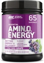 Optimum Nutrition Amino Energy - Pré-entraînement avec le thé vert, BCAA, acides aminés, Keto amical, extrait de café vert, poudre d'énergie - raisin Concord, 65 portions (paquetage mai Vary)