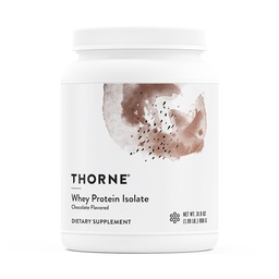 THORNE - Isolate de protéines de lactosérum - Profil équilibré des acides aminés avec BCAA - 21 grammes de poudre de protéines de lactosérum facile à digérer - Certifié NSF pour le sport - Chocolat - Sans gluten et sans soja - 30 portions