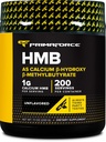 Poudre de supplément Primaforce HMB (200g) (non aromatisée) - Béta-Hydroxy-Béta-méthylbutrate de calcium pur
