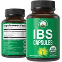 USDA Organic IBS Capsules for Relief, Ingestion, Bloating, Gas - Irritable Bowel Supplement with 5 Handpicked Organic Ingredients - Peppermint Oil, Sea Buckthorn, Fennel Seed, Rosemary Leaf, Basil
