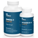 Le Dr Tobias Omega 3 Huile de poisson et vitamine D-3 favorise la santé globale - Approvisionnement de 3 mois