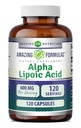Erstaunliche Formeln Alpha Liponsäure | 600 Mg pro Servierergänzung | Kapseln | Non-GMO | Gluten Free | Made in USA (Unflavored)