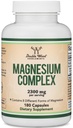 Supplément complexe de magnésium 180 capsules (426mg Magnésium élémentaire fourni par 2300mg de huit différentes formes de magnésium) MAG-8 Fournit une valeur recommandée de 100% de magnésium par jour par le double bois