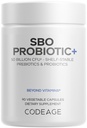 Codeage SBO Probiotiques, 50 milliards d'UFC par portion, mélange d'organismes à base de sol multisouche et mélange botanique fermenté biologique, plateau-stable, 90 capsules