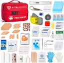 Trousse de premiers soins 346 pièces Survie - Kit médical de trauma imperméable professionnel pour les urgences, idéal pour la maison, le bureau, la voiture, le voyage, l'extérieur, le camping, la randonnée - Sac d'urgence portable