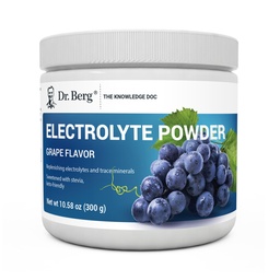 Dr Berg Zero Sucre Hydratation Poudre d'électrolyte Keto - Amélioré w/ 1000 mg de potassium et de sel de l'Himalaya rose réel (sel de table de NOT) - Supplément de mélange d'hydratation de saveur de raisin - 50 portions