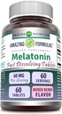 Formules étonnantes Melatonin Supplément à dissolution rapide de 60 Mg par service