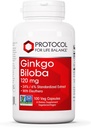 PROTOCOLE POUR LA VIE BALANCE Ginkgo Biloba - 120 mg Ginkgo Biloba Extract - avec Eleuthero - pour la santé du cerveau et le soutien de la circulation sanguine - Sans lait et sans OGM - 100 gélules