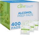 Soin Touch Alcool Wipes individuellement enveloppé - Prep Pads avec 70% d'alcool isopropyle, idéal pour la maison, les trousses médicales et les premiers soins stérilisés, antiseptiques 2-Ply Swabs 400 Compte