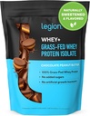 LEGION Whey+ Protein Whey Isolate from Grass Fed Cows - Whey Protein Isolate Powder Low Calorie, Non-GMO, Sugar Free, Lactose and Gluten Free, All Natural Protein Powder for Men & Women (30 Servings)