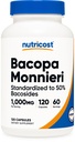 Nutricost Bacopa Monnieri 1.000mg, 120 Kapseln (60 Servierungen) - Non-GMO, Glutenfrei und vegetarisch Freundlich
