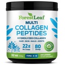 Poudre de collagène Peptides non aromatisée - Poudre de collagène protéique hydrolysée de type 1, 2 et 3 - Poudre de collagène de kéto à l'herbe pour les femmes et les hommes - Cheveux vitaux, peau, ongles, articulations, récupération, 11g par portion