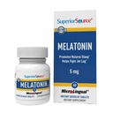 Source supérieure Melatonine 5 mg - Supplément de soutien au sommeil sain pour les adultes - Formule de mélatonine avec aide à la camomille Relaxation et sommeil reposé - 60 comprimés de dissolution sublinguale