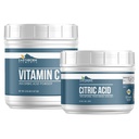 Éléments d'origine terrestre Mélange de vitamine C et d'acide citrique, dimensions diverses, salubrité des aliments, conservateurs et suppléments