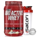 iSatori Bio-Active Whey Protein Powder - Vanilla Swirl (30 Servierungen) & iSatori Classic Blender Bottle (Klarflasche mit Rotem Top)
