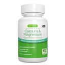 Igennus Algae Calcium & Magnésium Supplément, à base de plantes, haute absorption, K2 & D3, Complexe minéral d'algues rouges non OGM pour os et dents, pour les femmes et les hommes, avec Boron, Vegan, 60 comprimés