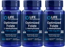 Prolongation de la durée de vie Folate optimisé 1700 mcg DFE, 100 comprimés végétariens (paquet de 3)