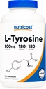 Nutricost L-Tyrosine 500mg, 180 Capsules - Gluten Free & Non-GMO