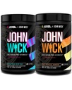 Jacked Factory X John Wick - Poudre de préentraînement en mode Wick - Énergie intense, mise au point de la bataille, engagement indéfectible et volonté pure - Baba Yaga Blue Raz & Last Tropical Sunrise