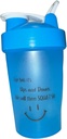 Bouteille de shake-protéines, ShakeELITE - Mélangeur sans BPA de 13 oz avec couvercle de fuite et boule de mélange sécurisé - Parfait pour la gymnastique, la condition physique et la nutrition sur le pouce BLUE
