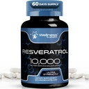 WELLNESS LABSRX Resveratrol 120 Capsules, Supplément Resveratrol, Resveratrol 1000mg Polygonum Root, Trans Resveratrol pour le vieillissement en santé, coeur, soutien de la santé cérébrale - Vegan, Keto