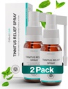 Médilisk Acouphène Relief Spray – Supporte le soulagement de l'acouphène pour les oreilles à sonnerie – Produits de soins de l'oreille à base de plantes – Traitements de l'acouphène Prévention – Non stéroïdal et hypoallergénique – 1 Fl Oz – Pack de 2