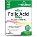 Vitabiotics Ultra Folic Acid 400ug avec vitamine B12. 60 Comprimés