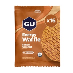 GU Energy Stroopwafel Salty Caramel Sports Nutrition Waffle, sans caféine, et laiterie Kosher, énergie en route pour tout entraînement, 16 comtes