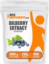 BulkSupplements.com Bilberry Extract Powder - Bilberry Extract Supplement, Kräuterergänzung - Vegan & Glulten Free, 500mg pro Servierung, 250g (8.8 oz) (Pack von 1)