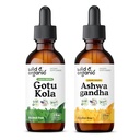 Wild & Organic Gotu Kola Tinktur 2 fl oz & Ashwagandha Tinktur 2 fl oz