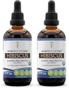 Secrets of the Tribe Hibiscus USDA Organic | Alcohol-Free Extract (2 pcs.), High-Potency Herbal Drops | Made from 100% Certified Hibiscus Sabdariffa Dried Flower 2x4 oz