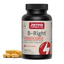 Formules de Jarrow B-Right - 100 capsules végétatives - Formule complexe de vitamine B à faible teneur en or - Soutien énergétique et métabolique - Promotion de la santé cérébrale, cardiaque et cardiovasculaire - 100 portions