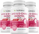 Myo & D-Chiro Inositol Plus Supplement Blend, Hormonal Balance, Healthy Ovulation & Global Wellness Support for Women, Fertility and Grossesse Health (3 Pack)