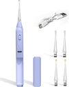 Outil de suppression de cire d'oreille avec les enfants légers Enlèvement de cire d'oreille Outil de nettoyage d'oreilles Nettoyant d'oreille avec espace de stockage intégré UANRNA Suppression de cire d'oreille améliorée avec lumière pour les enfants et les adultes (Purple)