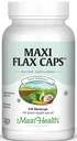 Maxi Flax Caps – Bio Flaxseed Oil, Omega 3, 6, 9 - Kalte Presse - Hexane Free, 700 mg – Kosher, 120 Mützen