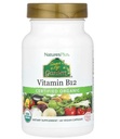 Natures Plus Source de vie Jardin Vitamine biologique certifiée B12-1000 mcg méthylcobalamine, 60 Capsules de végétalien - complément de vitamine B12 pour aliments entiers - Boost énergétique - Végétarien, sans gluten - 30 portions