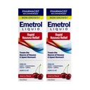 Emétrol Relief des nausées liquides non somnolentes - Remède de l'estomac - Pharmacienne Relief des nausées recommandées - Saveur de cerise - 4fl oz, 2 pack